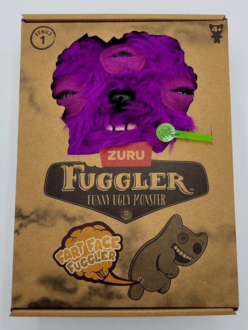 Fart Face Fuggler Purple Alien 9" Series 1 Funny Ugly Monster Stuffed Plush Zuru